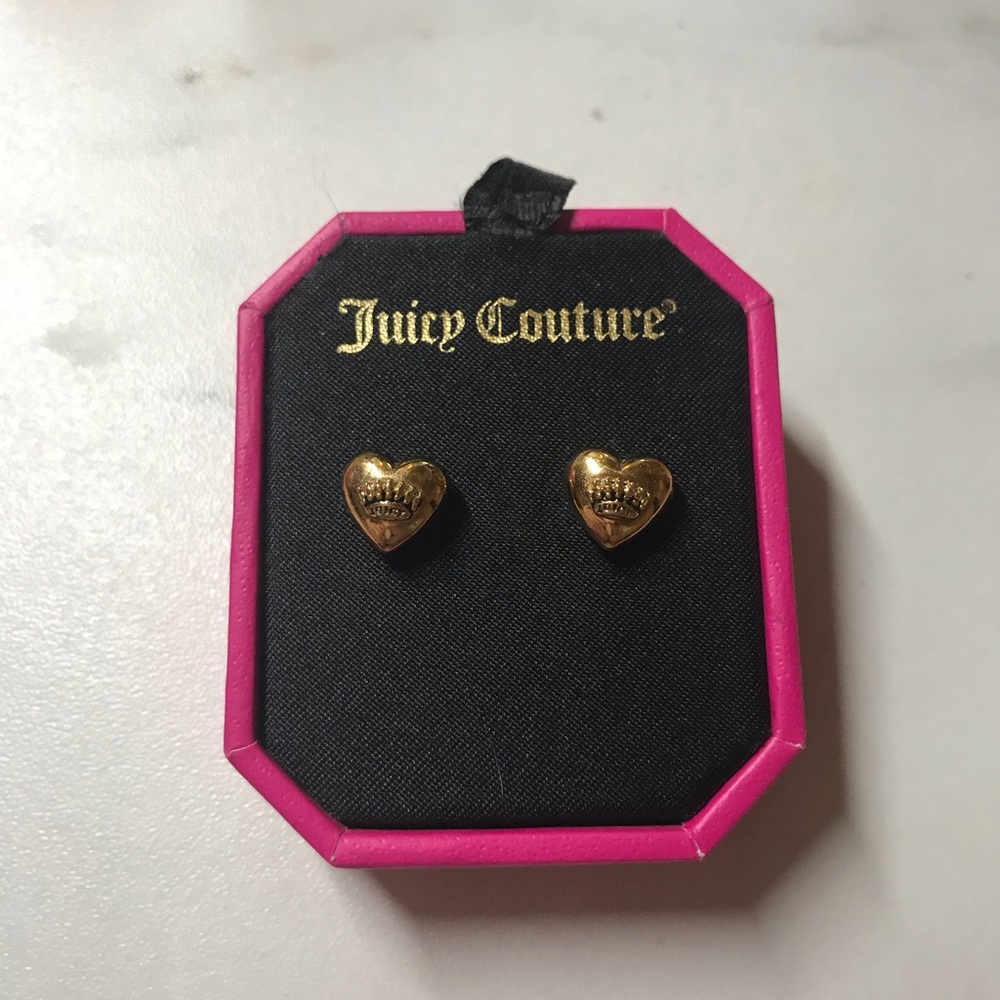 Juicy Couture classic puffed heart stud earrings